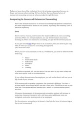 Page 2, Outsourced Accounting or InHouse Execution What Do You Need