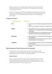 Page 4, Outsourced Accounting or InHouse Execution What Do You Need