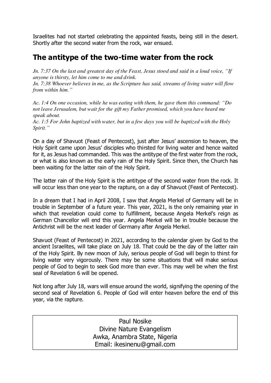 Page 2 of 2, Two time water from the rock