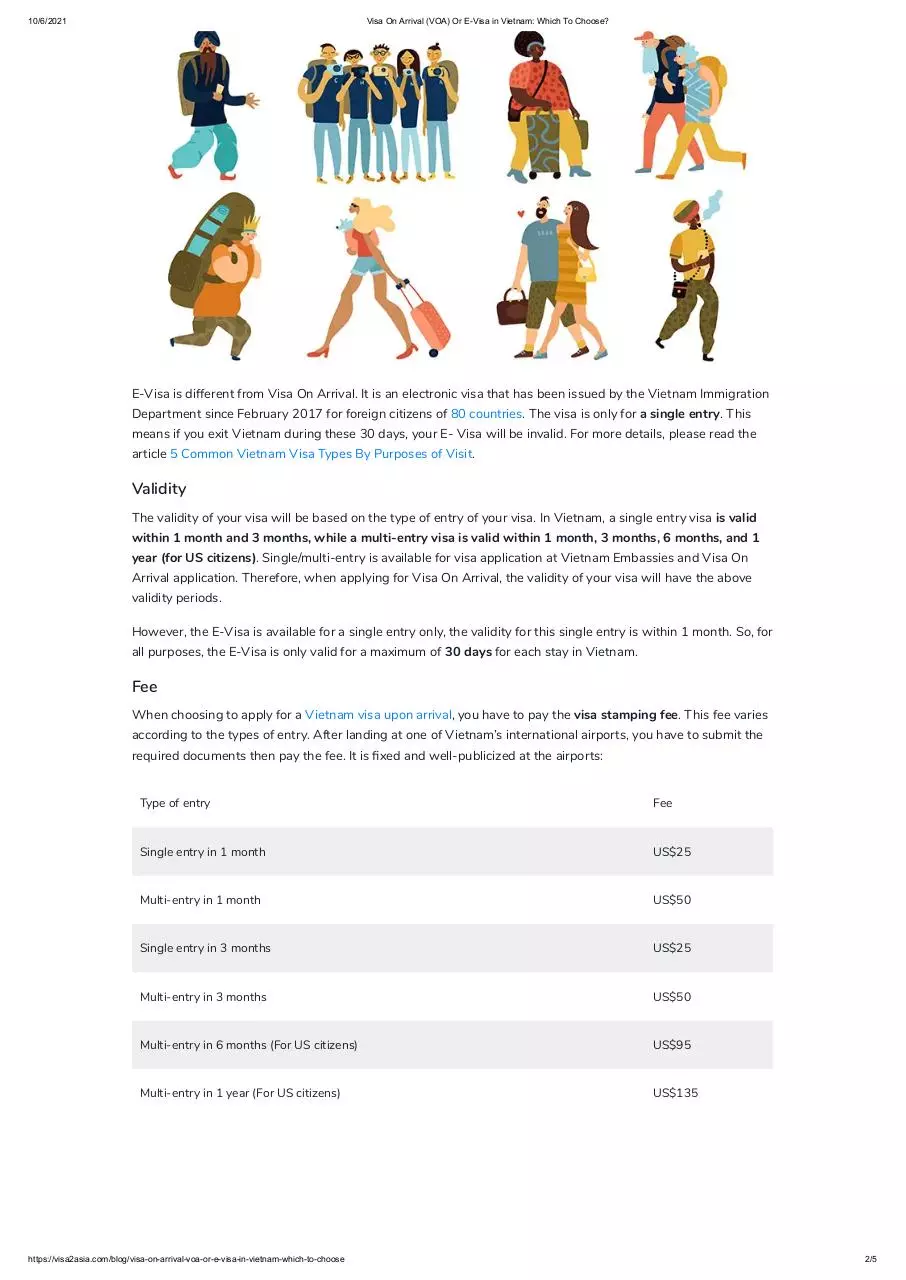 Page 2 of 5, Visa On Arrival (VOA) Or E Visa in Vietnam Which To Choose