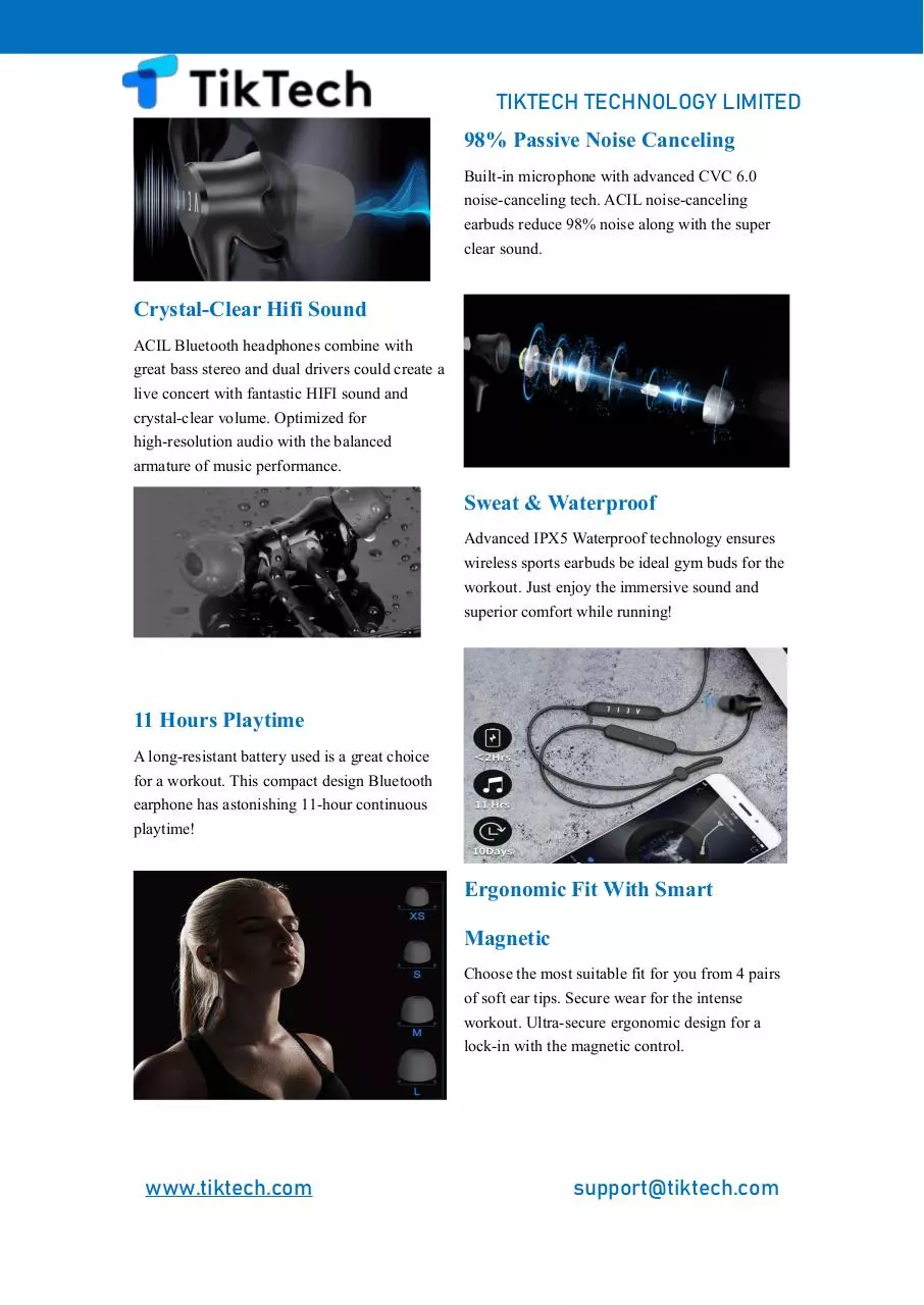 Page 2 of 2, ACIL Wireless Sports Headphones