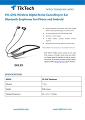 Page 1, FIIL DNC Wireless Digital Noise Cancelling In Ear Bluetooth Earphones for iPhone and Android