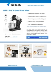 Page 1, GEFT 5.8 QT 6 Speed Stand Mixer
