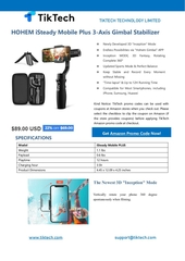 Page 1, HOHEM iSteady Mobile Plus 3 Axis Gimbal Stabilizer