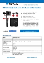 Page 1, HOHEM iSteady Multi All in One 3 Axis Gimbal Stabilizer