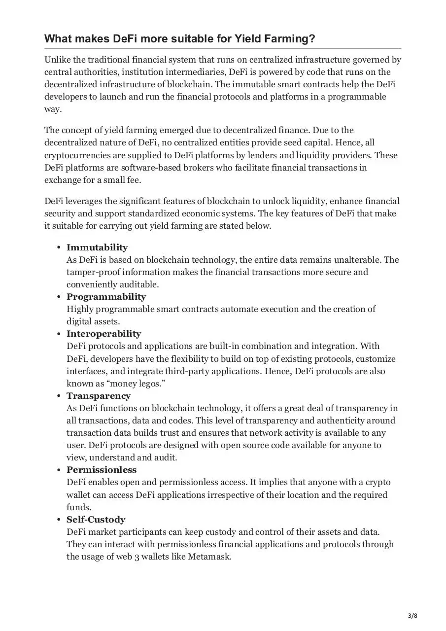 Page 3 of 8, leewayhertz.com A complete guide to Defi Yield Farming Development backup