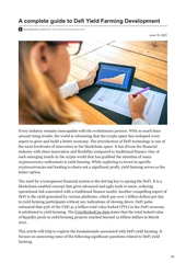 Page 1, leewayhertz.com A complete guide to Defi Yield Farming Development backup