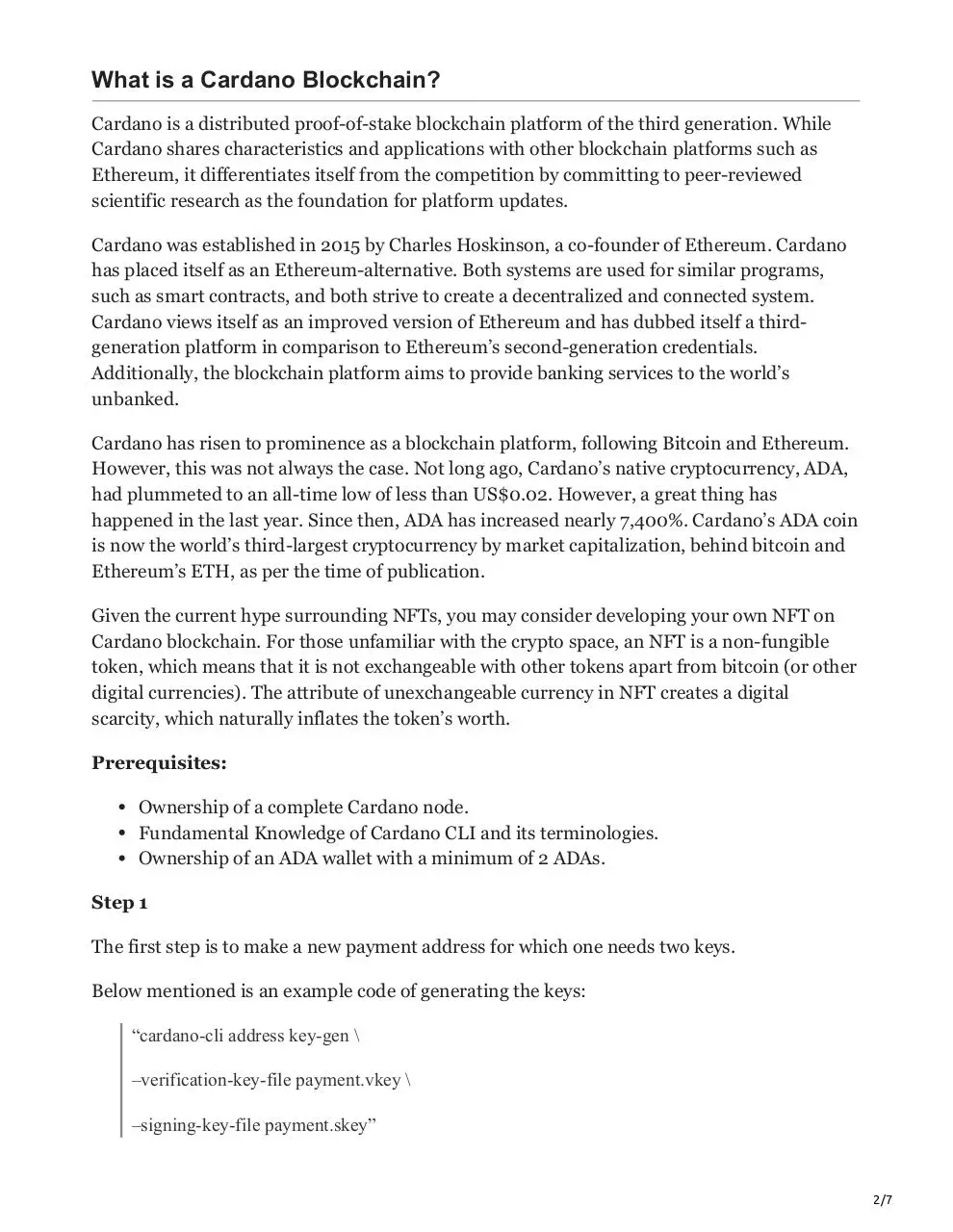 Page 2 of 7, leewayhertz.com How to create NFTs on Cardano Blockchain