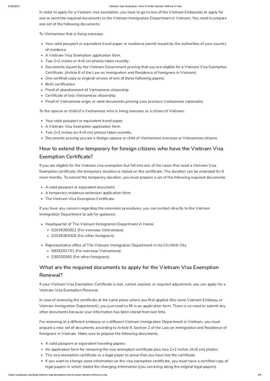 Page 4 of 5, Vietnam Visa Exemption How To Enter Vietnam Without A Visa