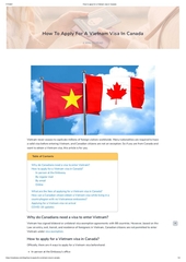 Page 1, How To Apply For A Vietnam Visa In Canada