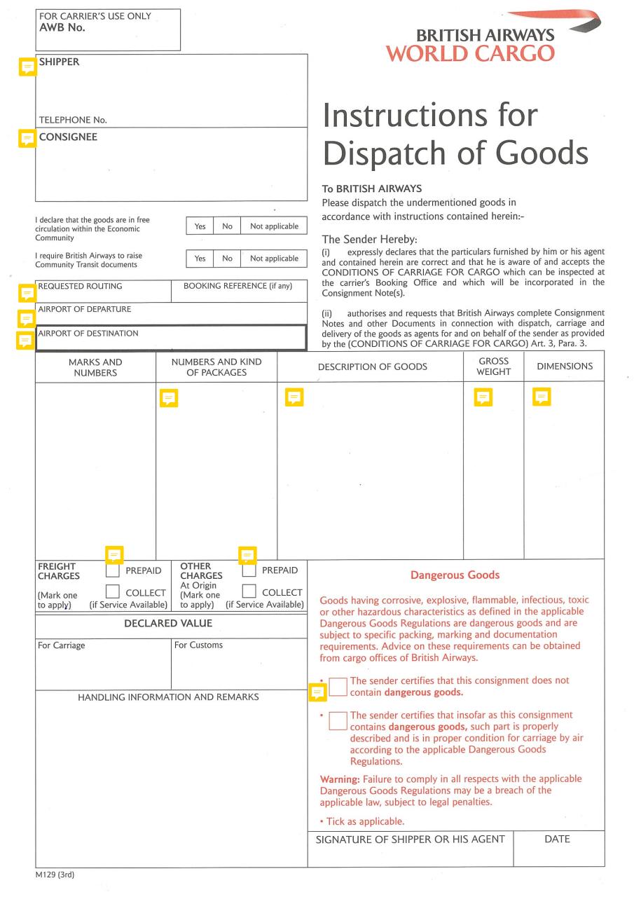 Document preview British Airways - IAG Cargo - Instructions for Dispatch of Goods (002).pdf - page 1/1
