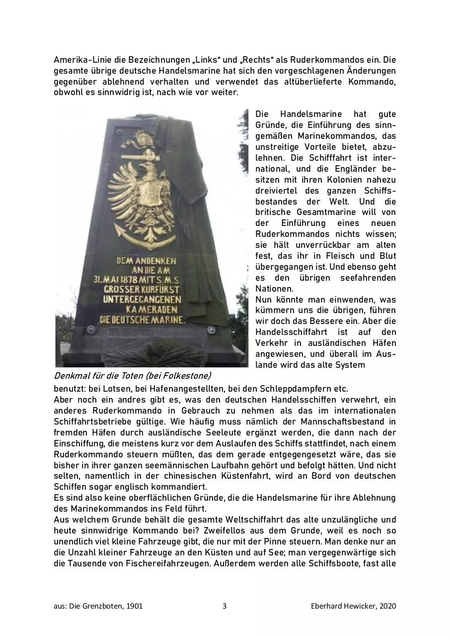 Page 3 of 4, 13 Probleme des Ruderkommandos