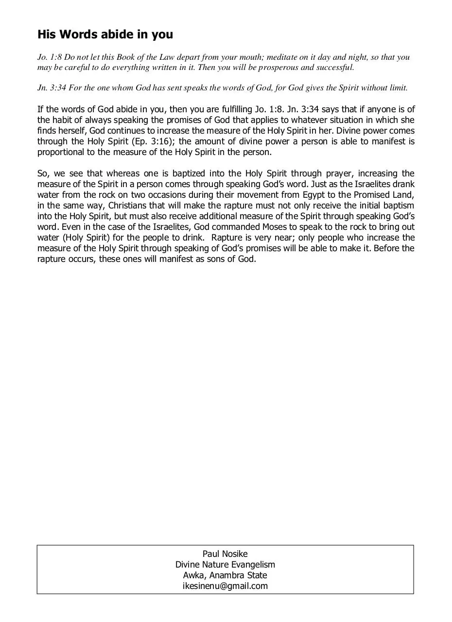 Page 3 of 3, NOTHING WILL BE IMPOSSIBLE FOR YOU