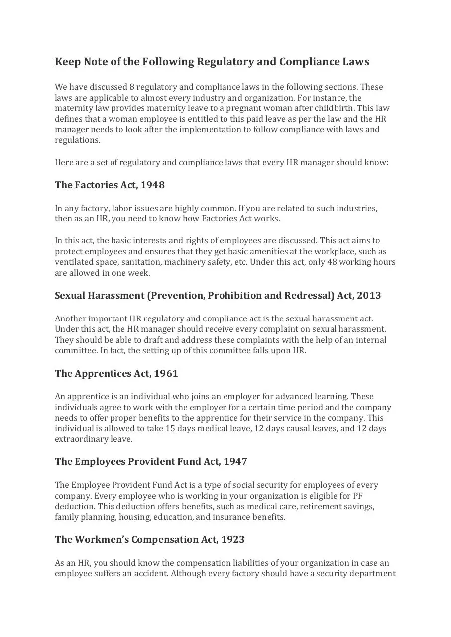 Page 4 of 5, Understanding HR Regulatory and Compliance Requirements