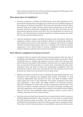 Page 4, What is the role of compliance in financial services