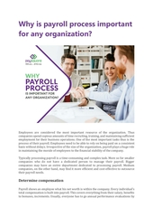 Page 1, Why is payroll process important for any organization