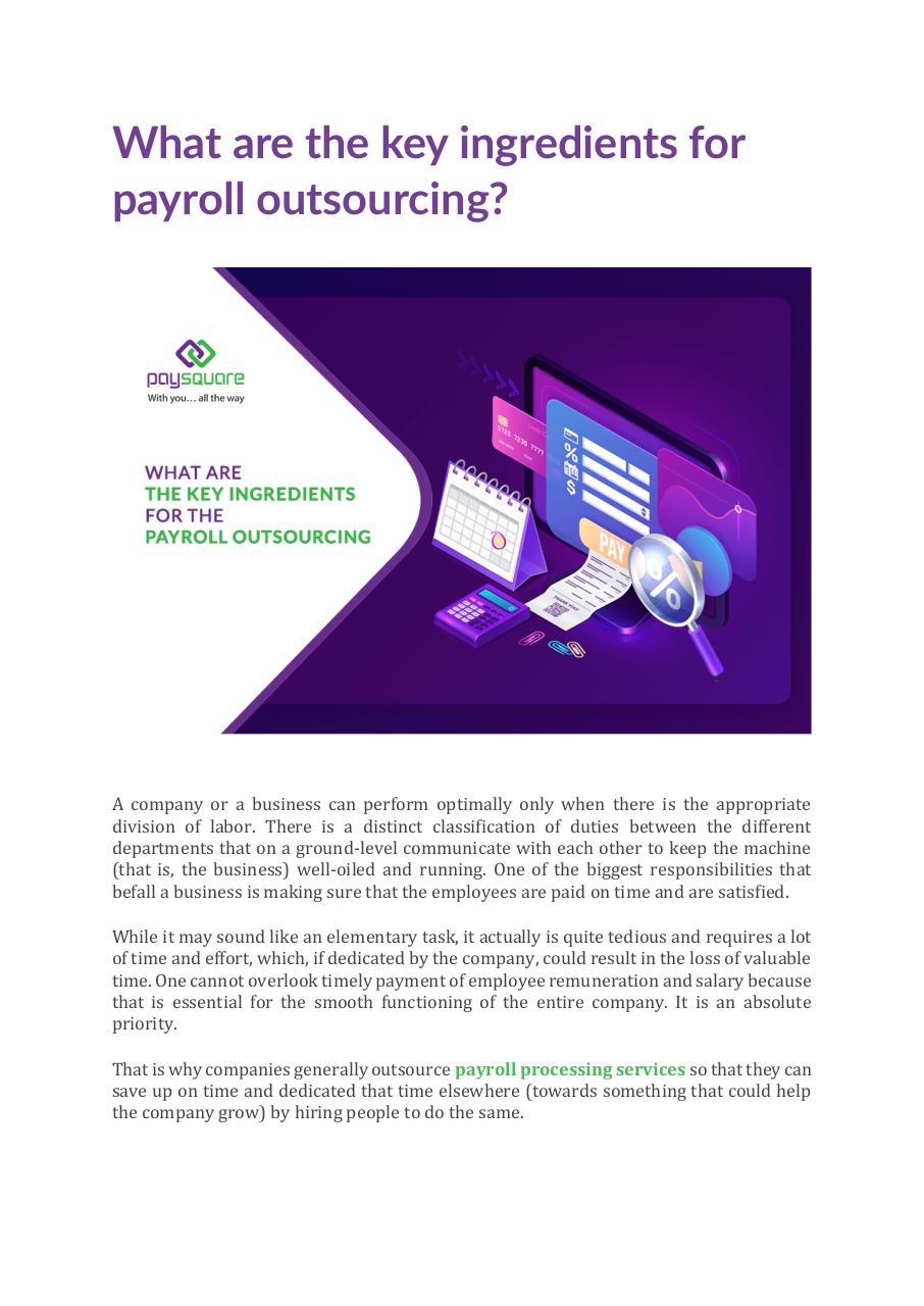 What are the key ingredients for payroll outsourcing.pdf - page 1/6