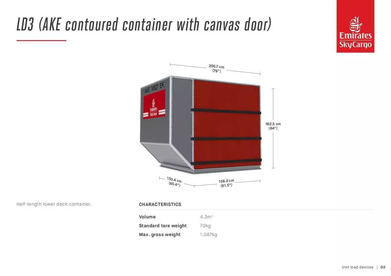 Document preview - EK Contour - LD3 (AKE contoured container with canvas door).pdf - Page 1/1