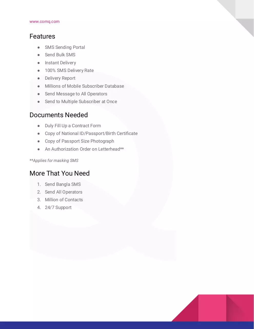 Page 2 of 2, SMS Service in Bangladesh